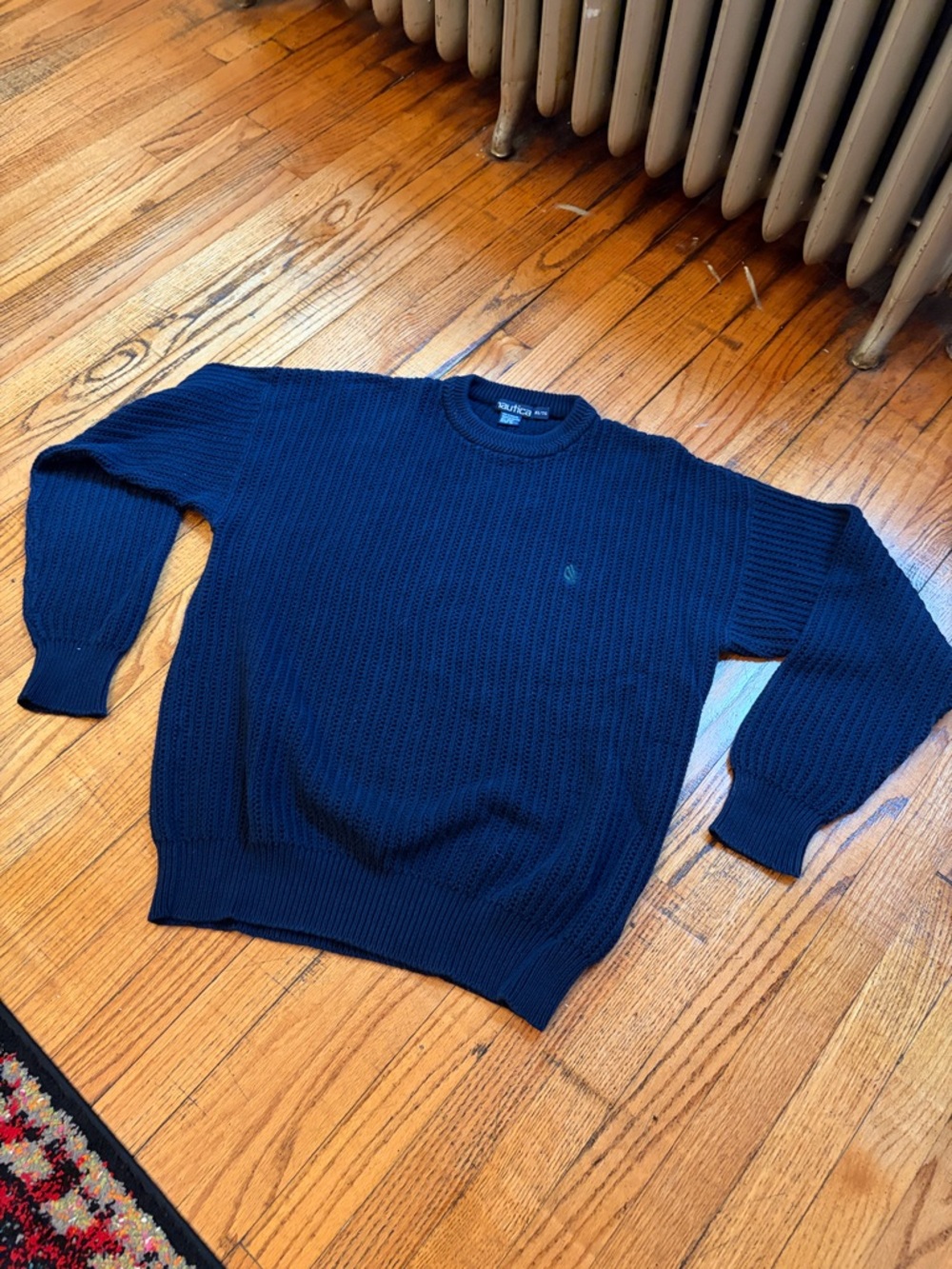 Nautica Knit Navy Blue Sweater XL